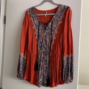 Free People Lace-up Top